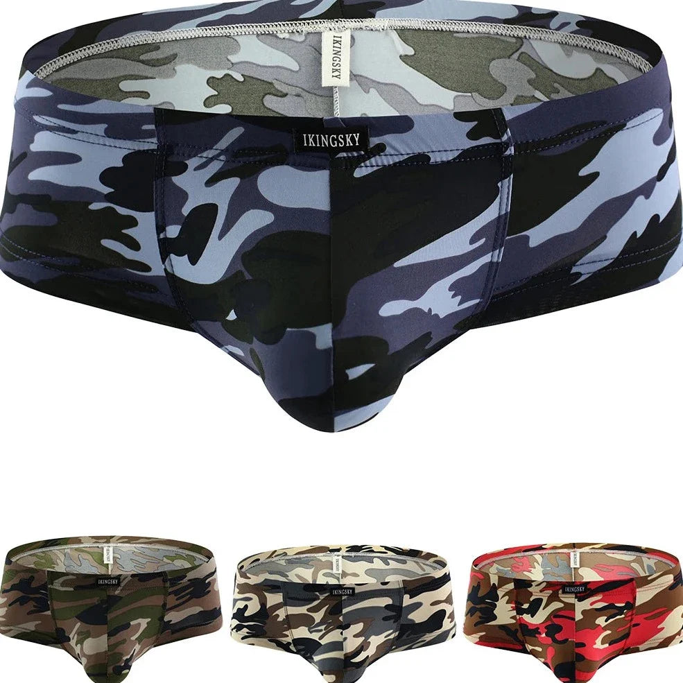 Men's Buns Out Camo Square Cut Boxer Briefs 4-Pack from Pridevoyageshop