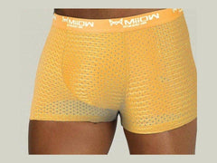 yellow Gay Mesh Boxer Briefs: Mens Transparent Boxers & Boxer Mesh- pridevoyageshop.com - gay men’s underwear and swimwear