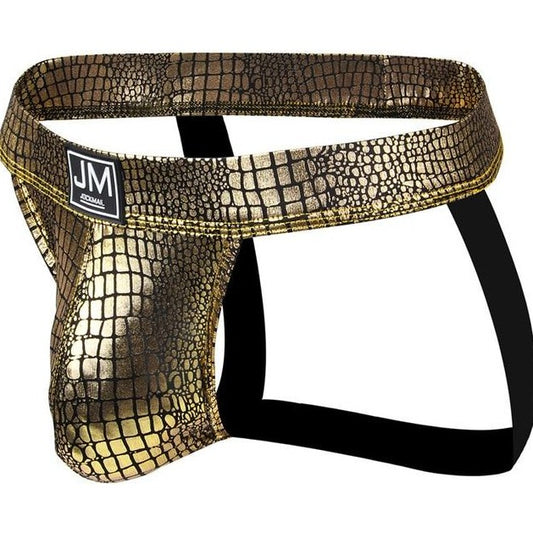 Gold Gay Jockstrap: Snakeskin Jockstrap & Erotic Gay Lingerie- pridevoyageshop.com - gay men’s underwear and swimwear