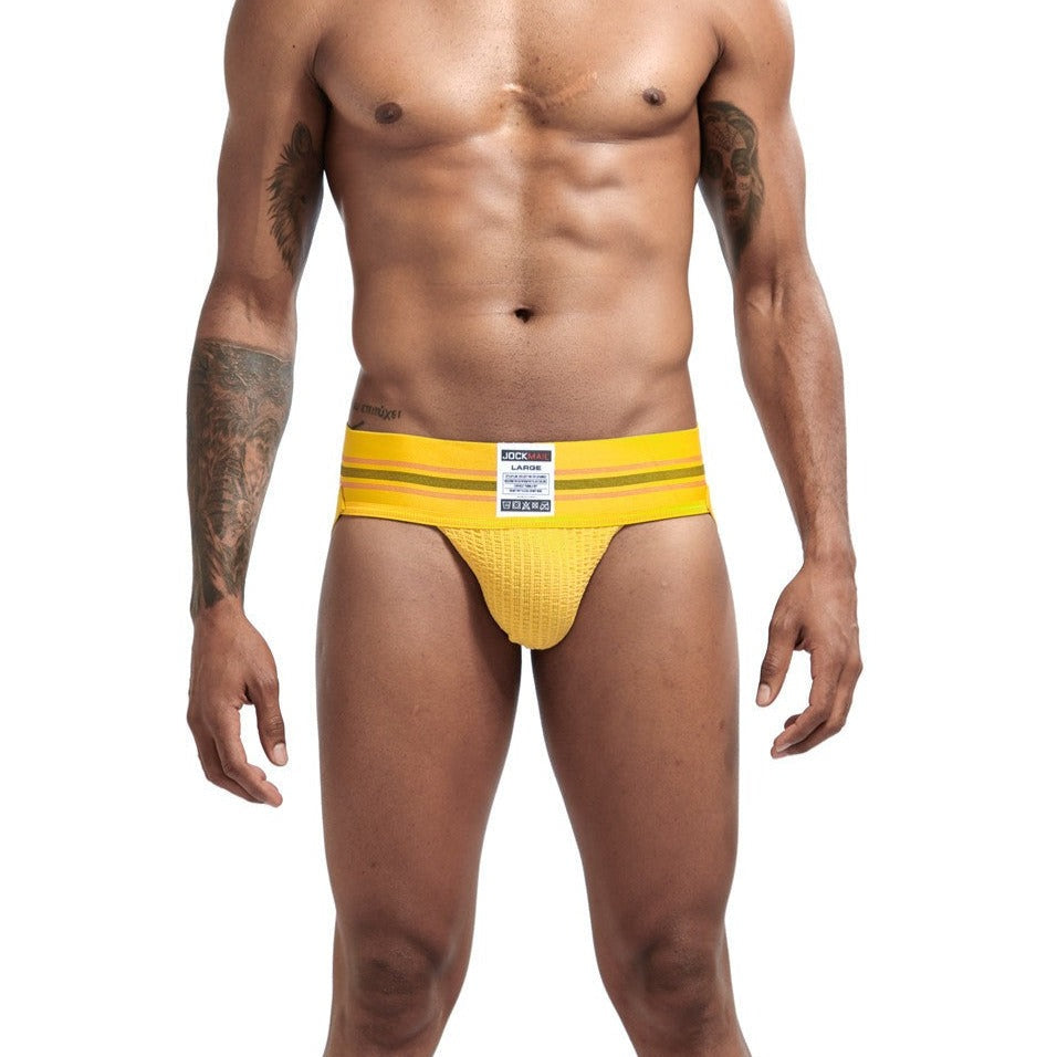 a man in yellow Gay Jockstraps: Mens Sexy Athletic Supporter Jockstraps- pridevoyageshop.com - gay men’s underwear and swimwear