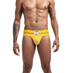 a man in yellow Gay Jockstraps: Mens Sexy Athletic Supporter Jockstraps- pridevoyageshop.com - gay men’s underwear and swimwear