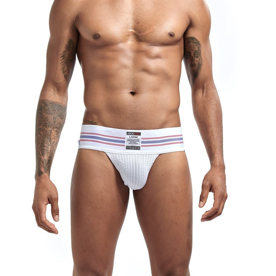 a man in white Gay Jockstraps: Mens Sexy Athletic Supporter Jockstraps- pridevoyageshop.com - gay men’s underwear and swimwear