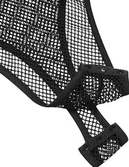 details of Men's Black Mesh Bodysuit: Fishnet Bodysuit for Men | Leotard Men- pridevoyageshop.com - gay men’s harness, lingerie and fetish wear
