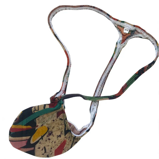 Abstract Print Men’s Painted Pleasure Thong - pridevoyageshop.com - gay men’s thongs, boxers, briefs and jockstraps