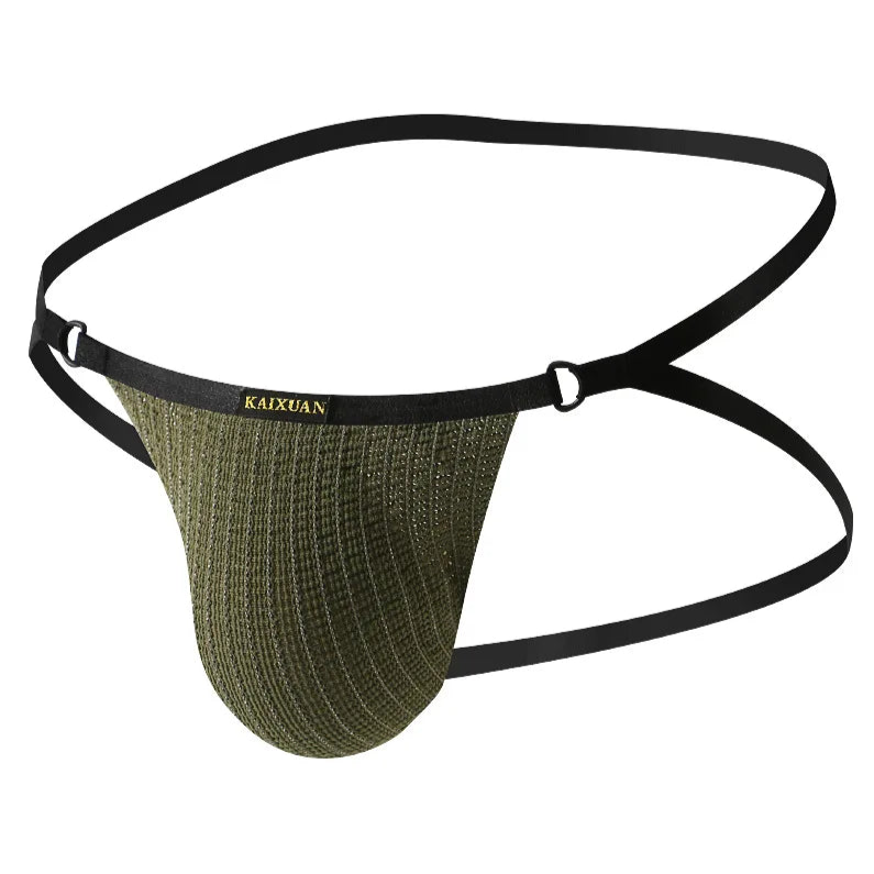 Army green Men’s Freed Crochet Jockstrap - pridevoyageshop.com - gay men’s thongs, boxers, briefs and jockstraps