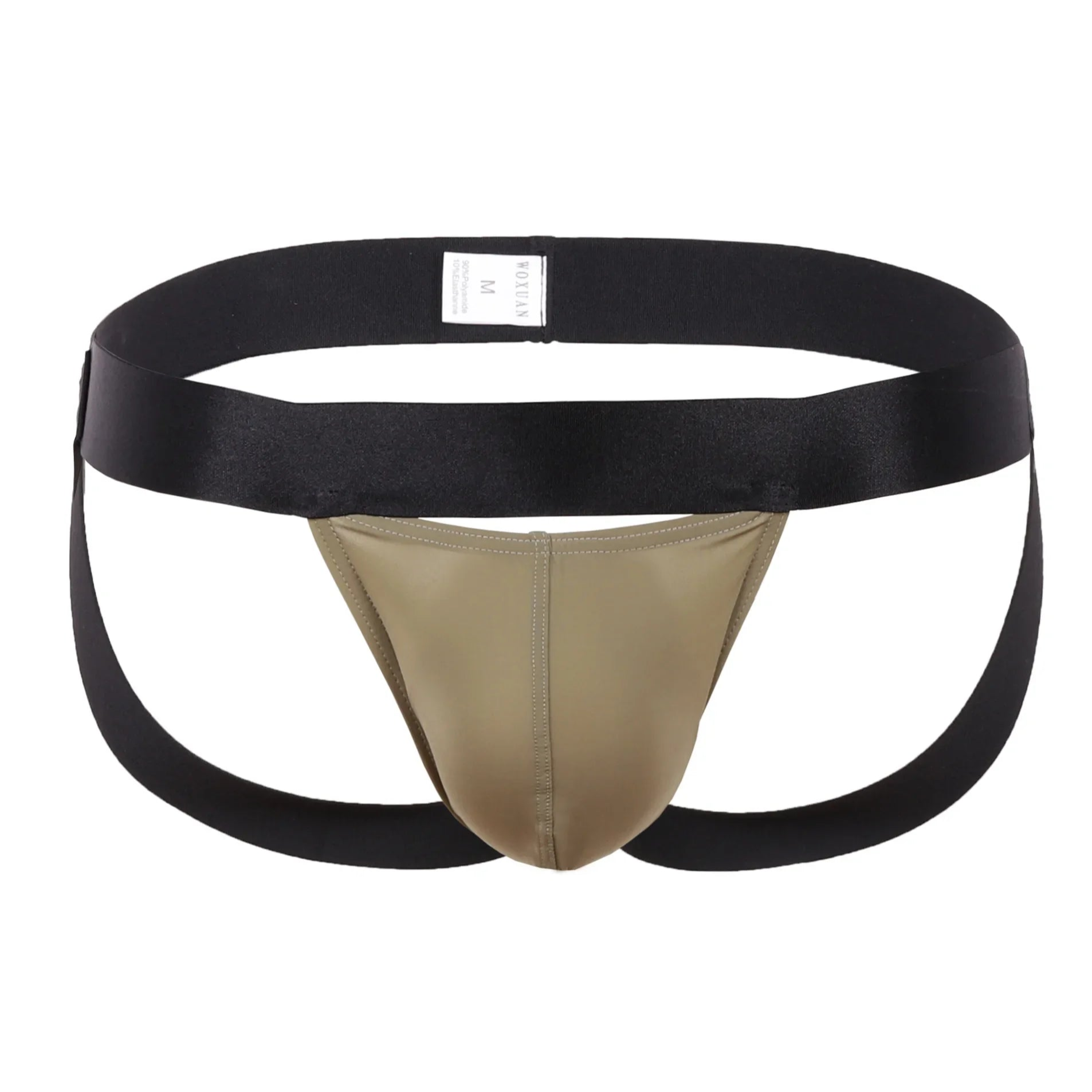 Army green Men’s Silky Shine Jockstrap - pridevoyageshop.com - gay men’s thongs, boxers, briefs and jockstraps