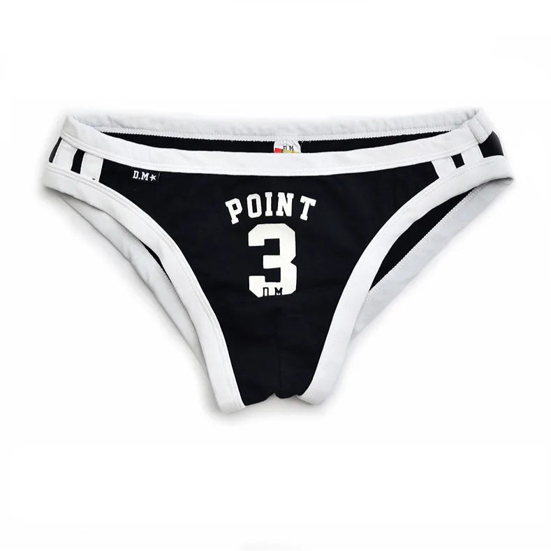 Black DM Men’s “Point 3” Varsity Brief - pridevoyageshop.com - gay men’s thongs, boxers, briefs and jockstraps