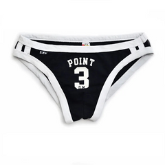 Black DM Men’s “Point 3” Varsity Brief - pridevoyageshop.com - gay men’s thongs, boxers, briefs and jockstraps