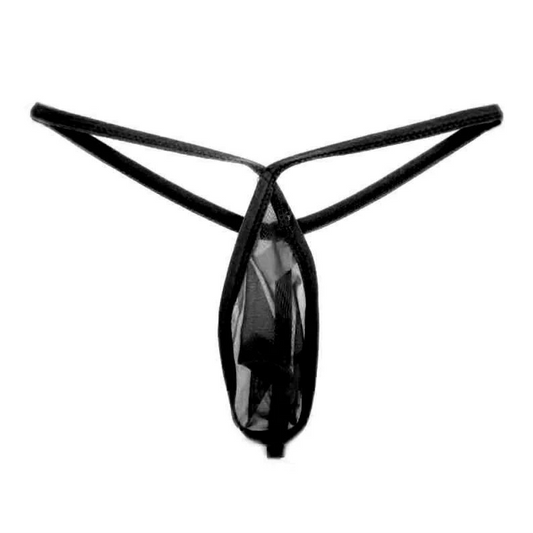 Black Men’s Alpha Power Sheer Sizzle T-String - pridevoyageshop.com - gay men’s thongs, boxers, briefs and jockstraps