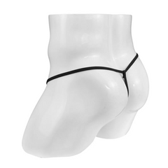 Black Men’s Bondage Cock Ring Thong - pridevoyageshop.com - gay men’s thongs, boxers, briefs and jockstraps