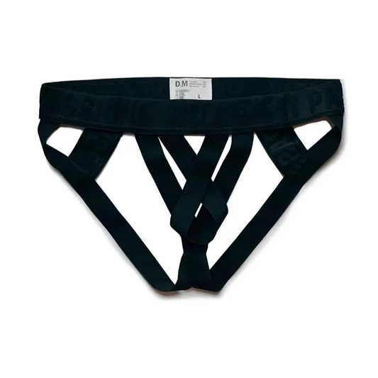 Black Men’s D.M. Crisscross Jockstrap - pridevoyageshop.com - gay men’s thongs, boxers, briefs and jockstraps