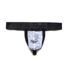 Black Men’s D.M. Detachable Pouch Cock Ring Mesh Thong - pridevoyageshop.com - gay men’s thongs, boxers, briefs and jockstraps