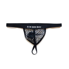 Black Men’s D.M. Sex Boy Fishnet Thong - pridevoyageshop.com - gay men’s thongs, boxers, briefs and jockstraps