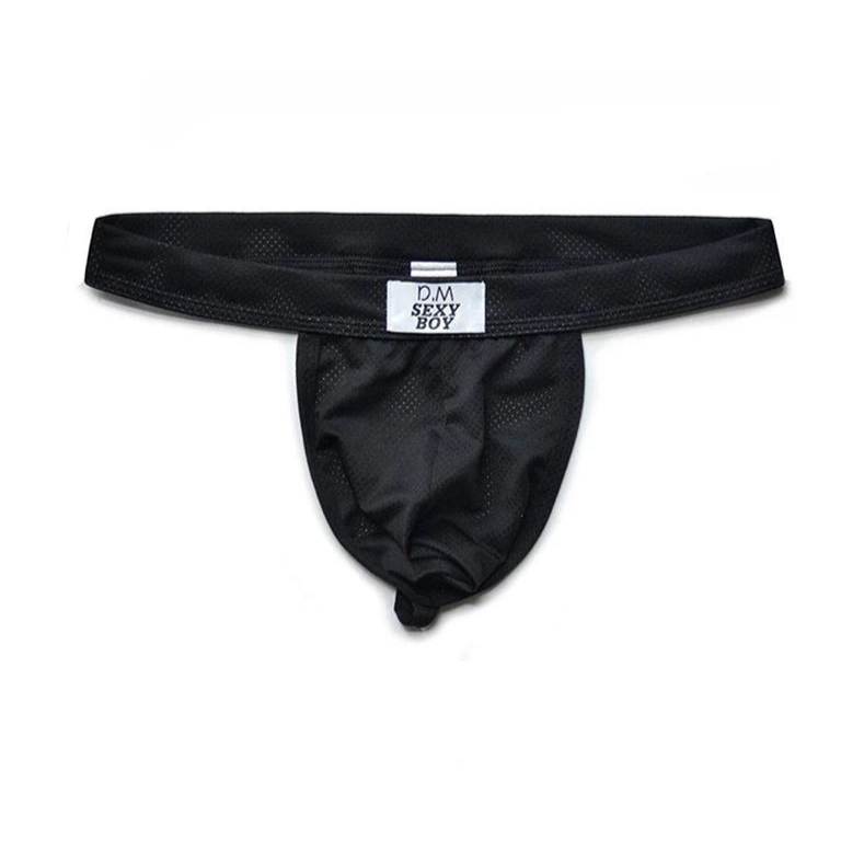 Black Men’s DM Sexy Bulge Boy Mesh Thong - pridevoyageshop.com - gay men’s thongs, boxers, briefs and jockstraps