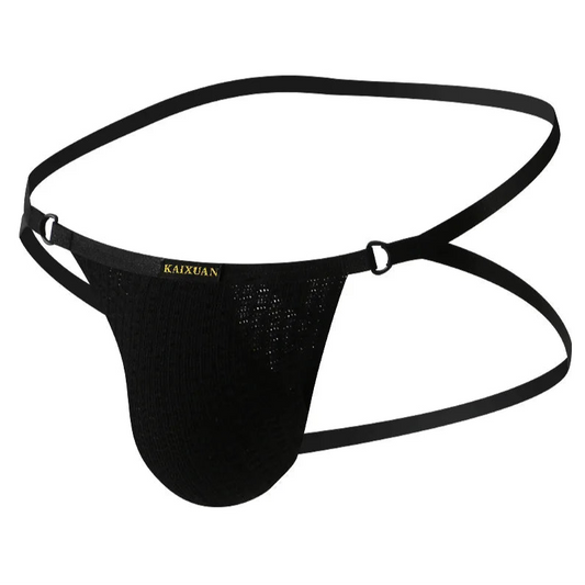 Black Men’s Freed Crochet Jockstrap - pridevoyageshop.com - gay men’s thongs, boxers, briefs and jockstraps