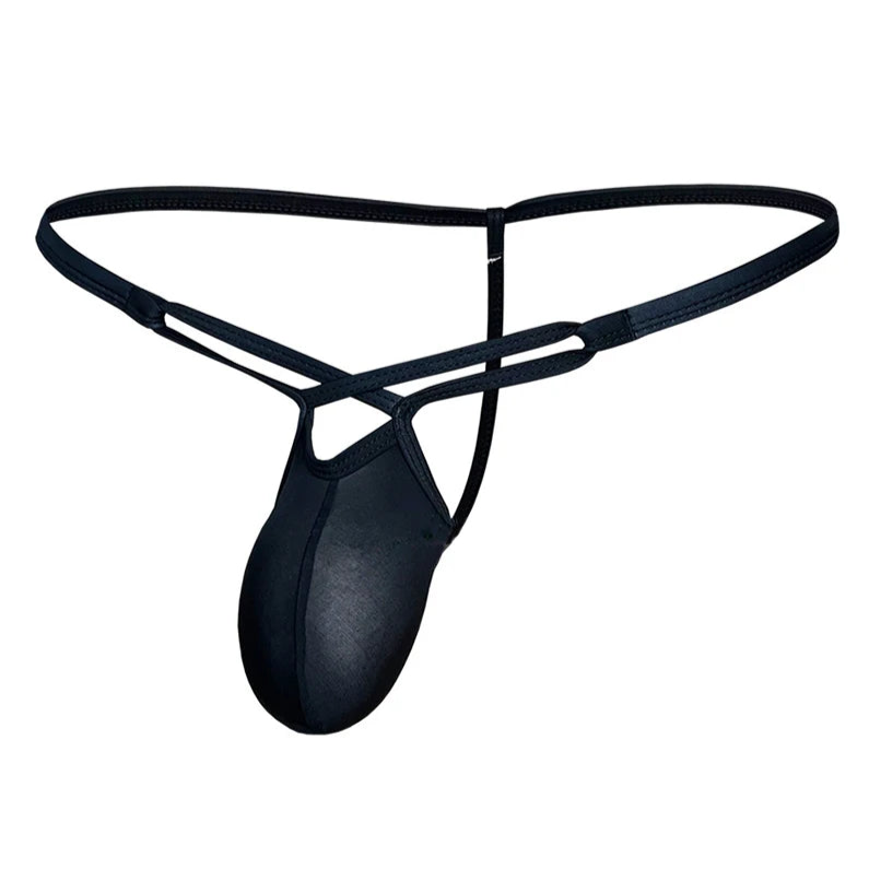Black Men’s Pure Allure T-Strap G-string T-back Thong - pridevoyageshop.com - gay men’s thongs, boxers, briefs and jockstraps