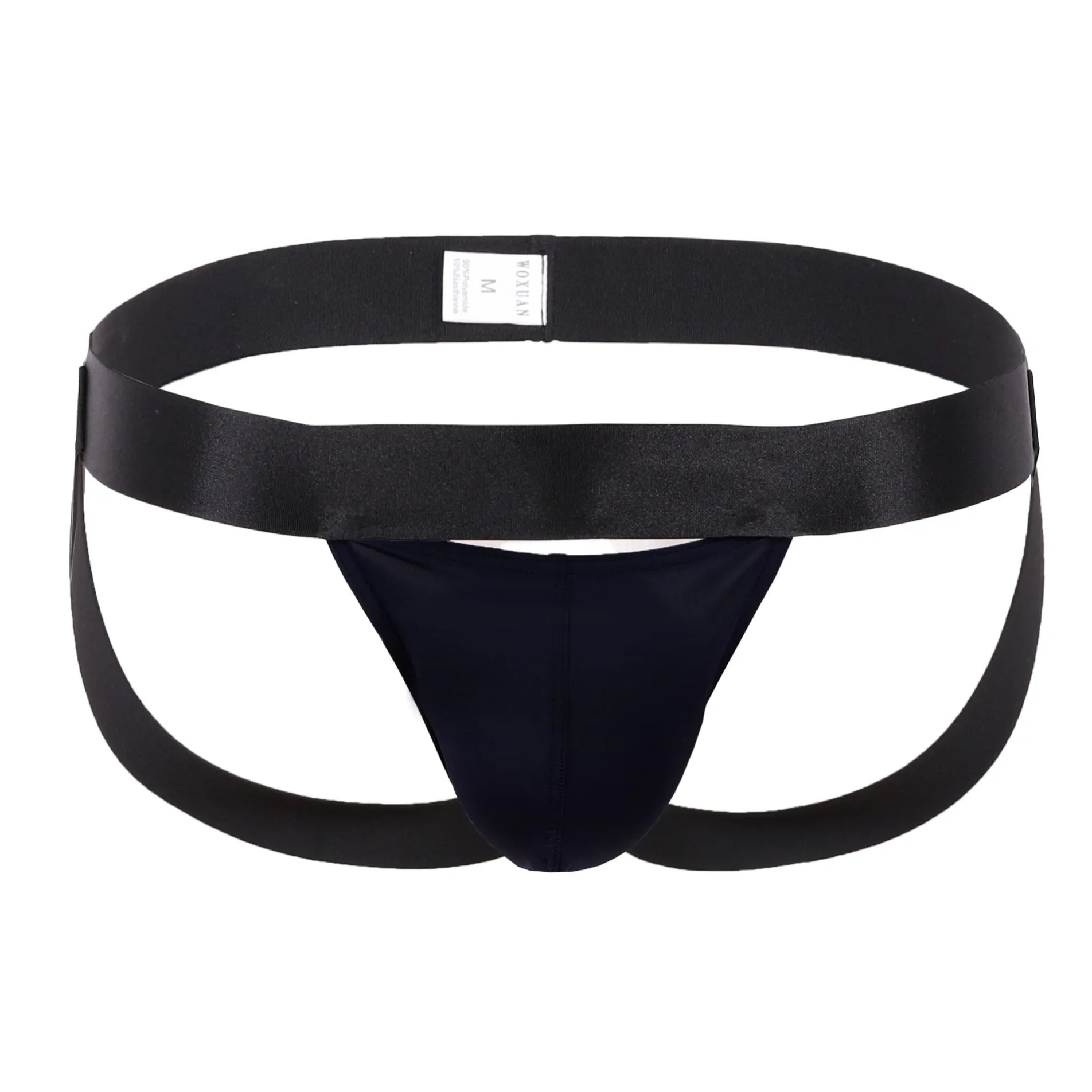 Black Men’s Silky Shine Jockstrap - pridevoyageshop.com - gay men’s thongs, boxers, briefs and jockstraps