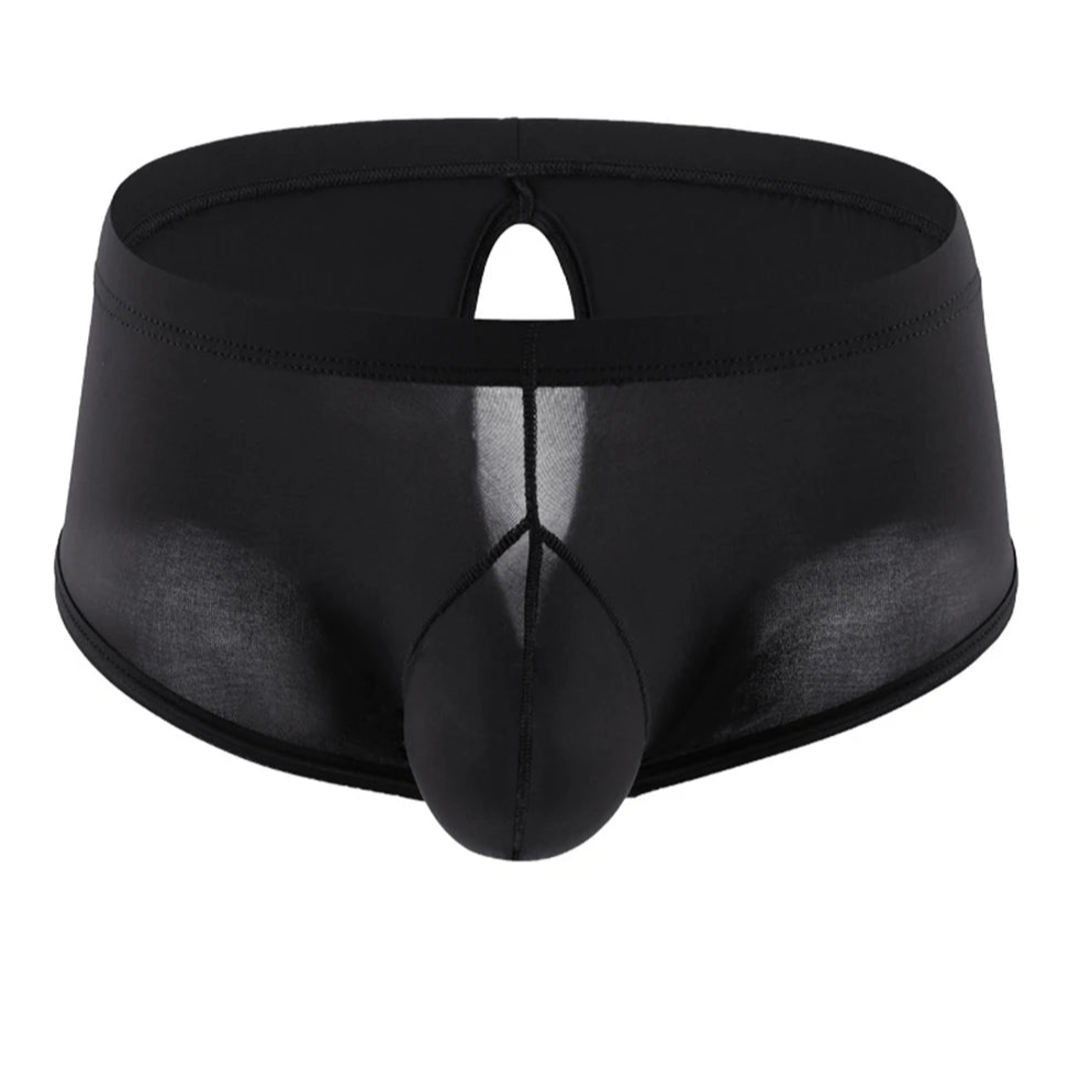 Black Wide Open Boxer Briefs – Pouch & Backless - pridevoyageshop.com - gay men’s thongs, boxers, briefs and jockstraps