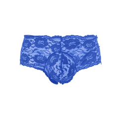 Blue Men’s Lace Pouch Panty - pridevoyageshop.com - gay men’s thongs, boxers, briefs and jockstraps