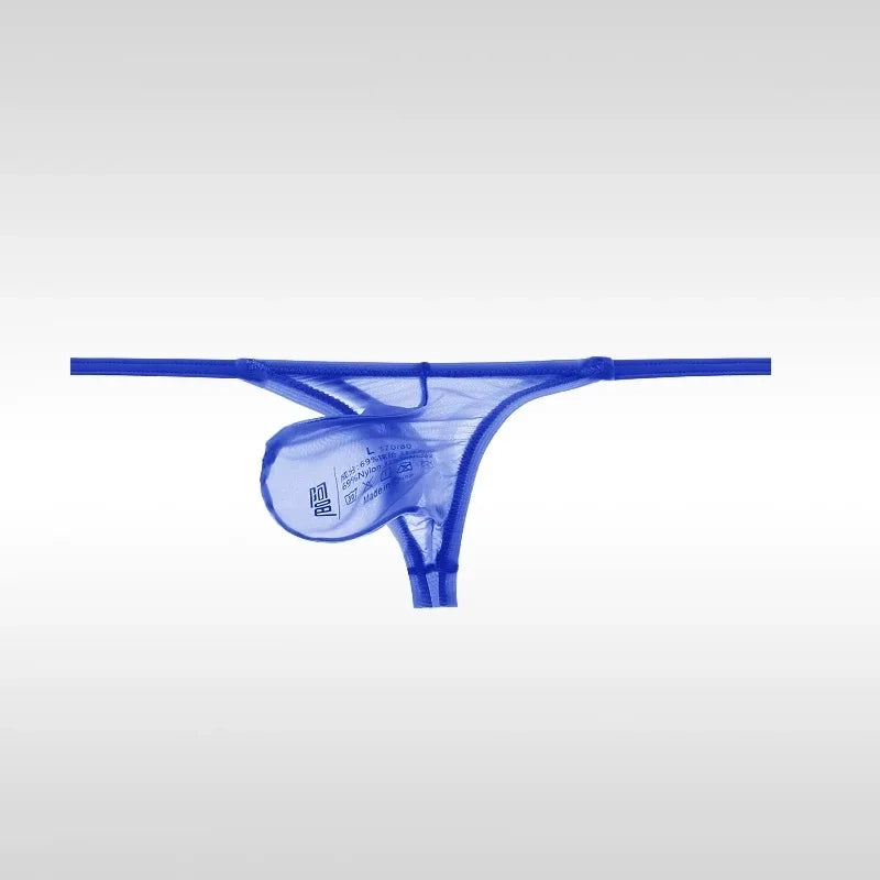 Blue Men’s Raw & Ravishing Sheer Thong - pridevoyageshop.com - gay men’s thongs, boxers, briefs and jockstraps
