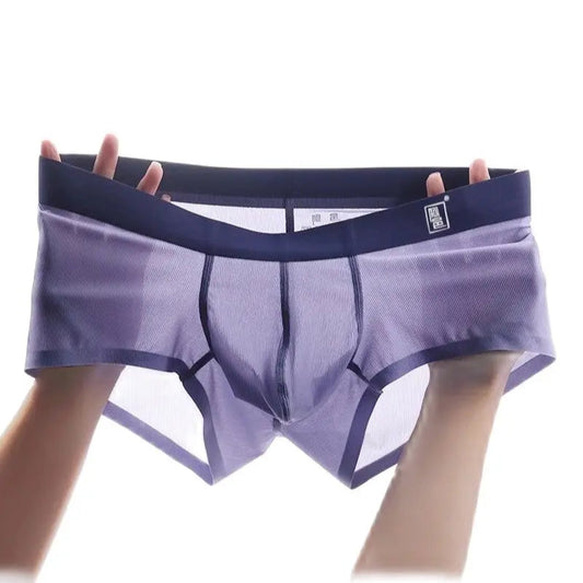 Blue Men’s Ultra Light Mesh Boxer - pridevoyageshop.com - gay men’s thongs, boxers, briefs and jockstraps