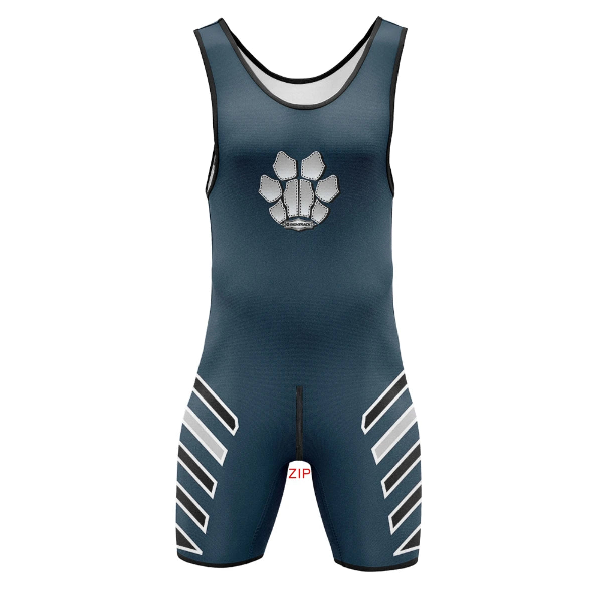 Dark Gray Paw Puppy Play Wrestling Singlet – Zipper Edition from Pridevoyageshop