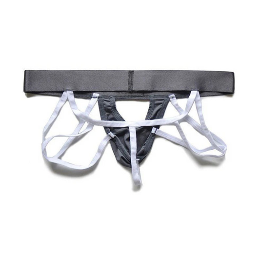 Dark gray DM Men’s Fuck Multi-Strap Jockstrap - pridevoyageshop.com - gay men’s thongs, boxers, briefs and jockstraps