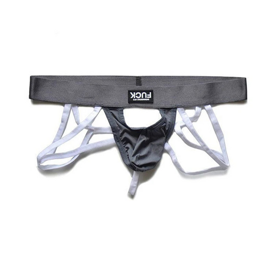 Dark gray DM Men’s Fuck Multi-Strap Jockstrap - pridevoyageshop.com - gay men’s thongs, boxers, briefs and jockstraps