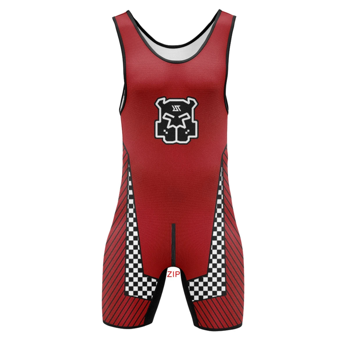 Dark red Race Alpha Wrestling Singlet – Zipper Edition from Pridevoyageshop