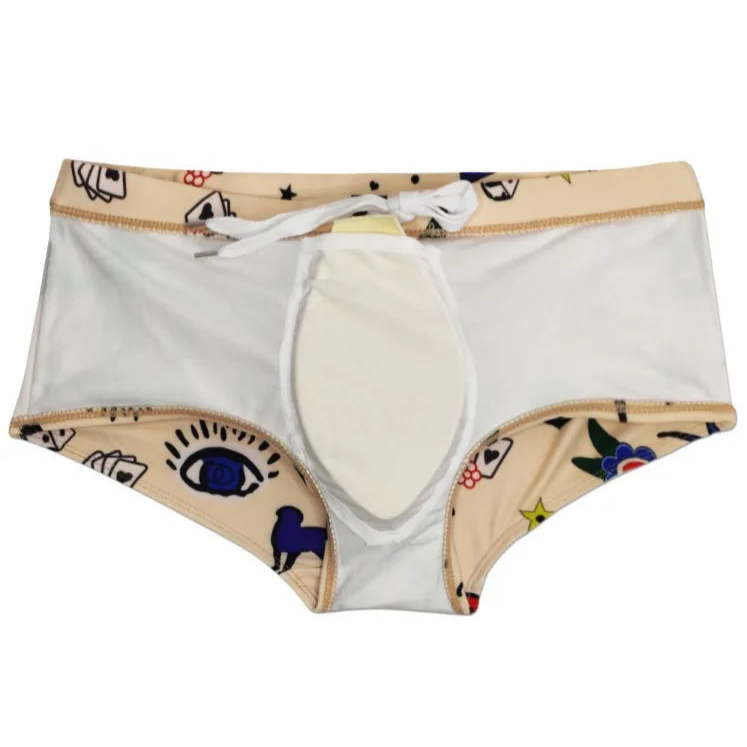 Details of Men’s Lust & Luck Low Rise Swim Trunks with pad - pridevoyageshop.com - gay men’s sexy swim briefs, trunks, board shorts, and bikinis