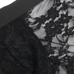 Details of black Men’s Kinked Up Floral Lace Boxers - pridevoyageshop.com - gay men’s thongs, boxers, briefs and jockstraps