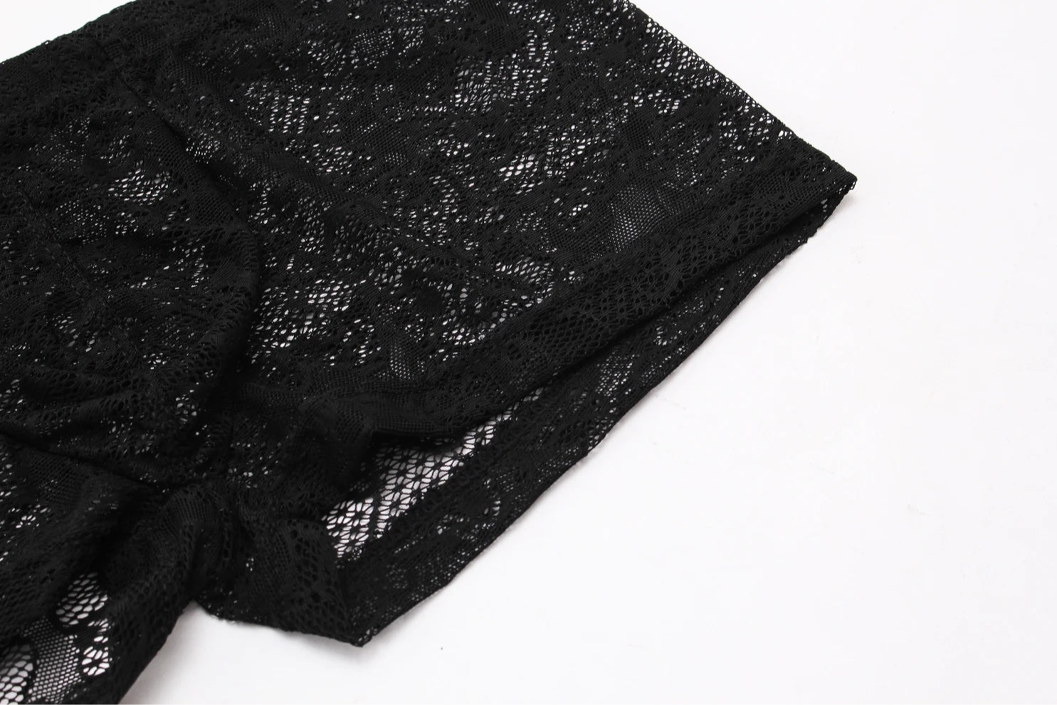 Details of black Men’s Kinked Up Lace Boxer Briefs - pridevoyageshop.com - gay men’s thongs, boxers, briefs and jockstraps