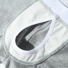 Details of gray Men’s Peek-a-Bulge Mesh Pouch Boxers - pridevoyageshop.com - gay men’s thongs, boxers, briefs and jockstraps
