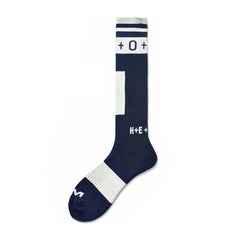Navy blue Ribbed Cotton Crew Socks: Men's Sports Socks- pridevoyageshop.com - gay men’s harness, lingerie and fetish wear