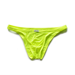 Fluorescent Green DM Men’s “Sissy Skinny” Ice Silk Brief - pridevoyageshop.com - gay men’s thongs, boxers, briefs and jockstraps