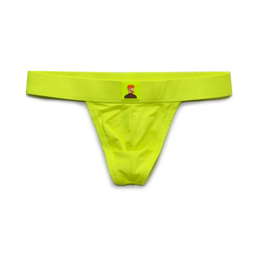 Fluorescent Green DM Men’s Uniform Patch Thong - pridevoyageshop.com - gay men’s thongs, boxers, briefs and jockstraps