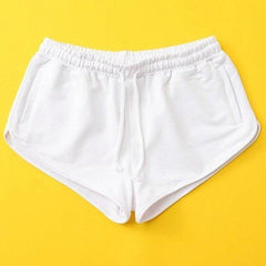 white AIMPACT Men's Retro Gym Shorts | Gay Shorts - Men's Activewear, gym short, sport shorts, running shorts- pridevoyageshop.com