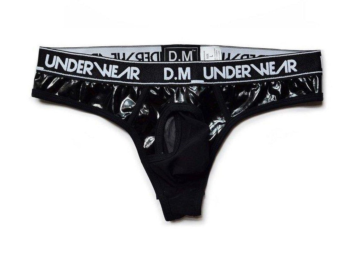 black DM Kinky Mesh Secret Thongs | Gay Men Underwear- pridevoyageshop.com - gay men’s underwear and swimwear