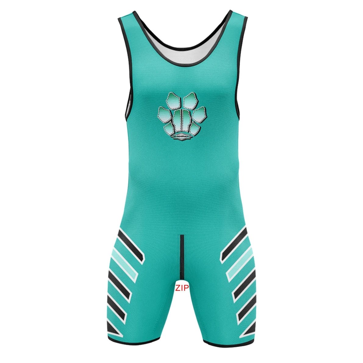 Green Paw Puppy Play Wrestling Singlet – Zipper Edition from Pridevoyageshop