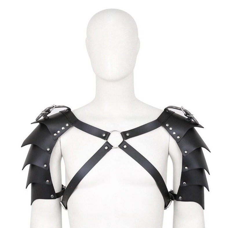 Gothic Winged Gladiator Harness | Gay Harness- pridevoyageshop.com - gay men’s harness, lingerie and fetish wear