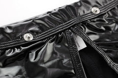 details of black Kinky Removable Open Pouch Boxers | Gay Underwear- pridevoyageshop.com - gay men’s underwear and swimwear