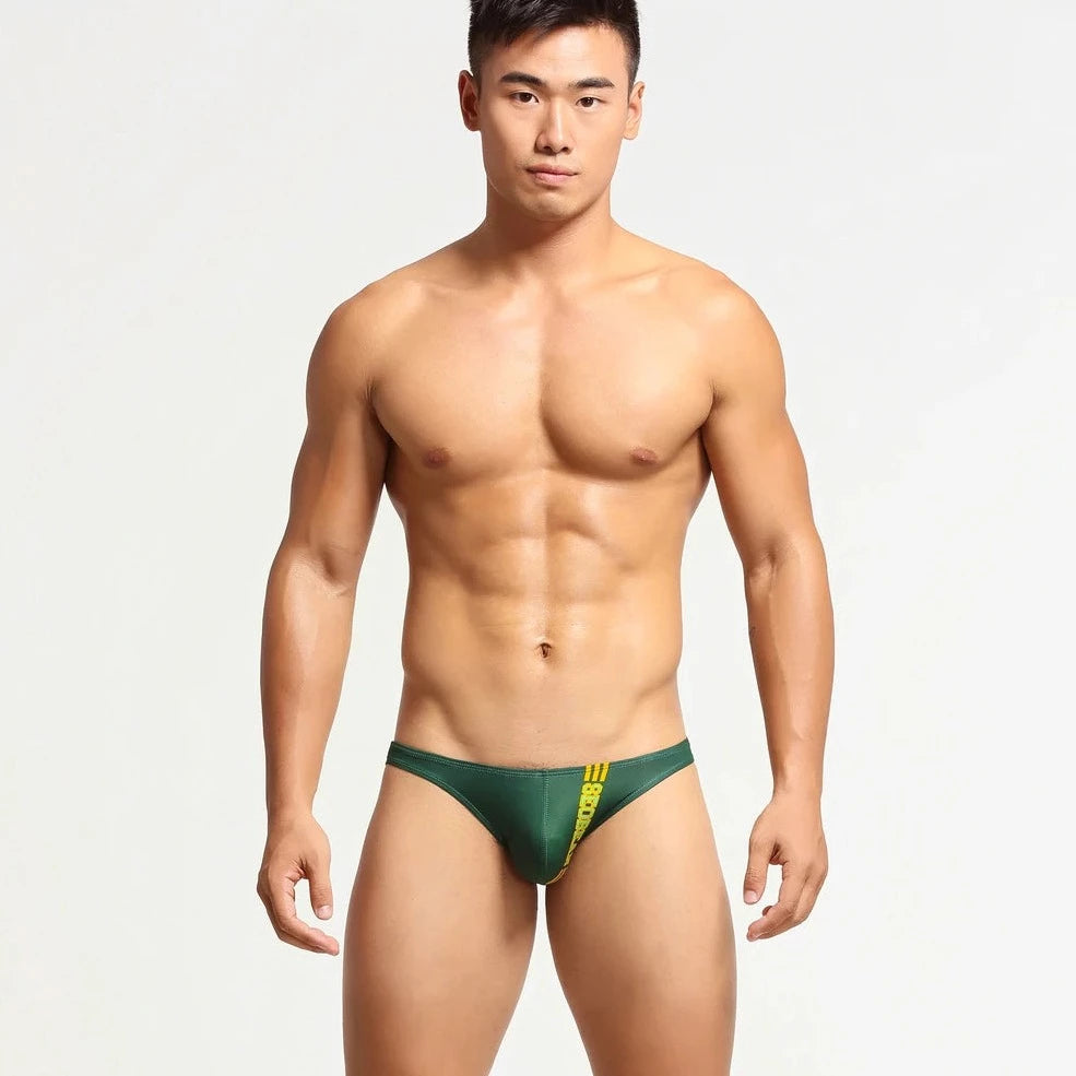 a hot gay man in army green Bottom's Hot Skinny Boxer Briefs - pridevoyageshop.com - gay men’s underwear and swimwear