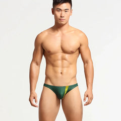 a hot gay man in army green Bottom's Hot Skinny Boxer Briefs - pridevoyageshop.com - gay men’s underwear and swimwear
