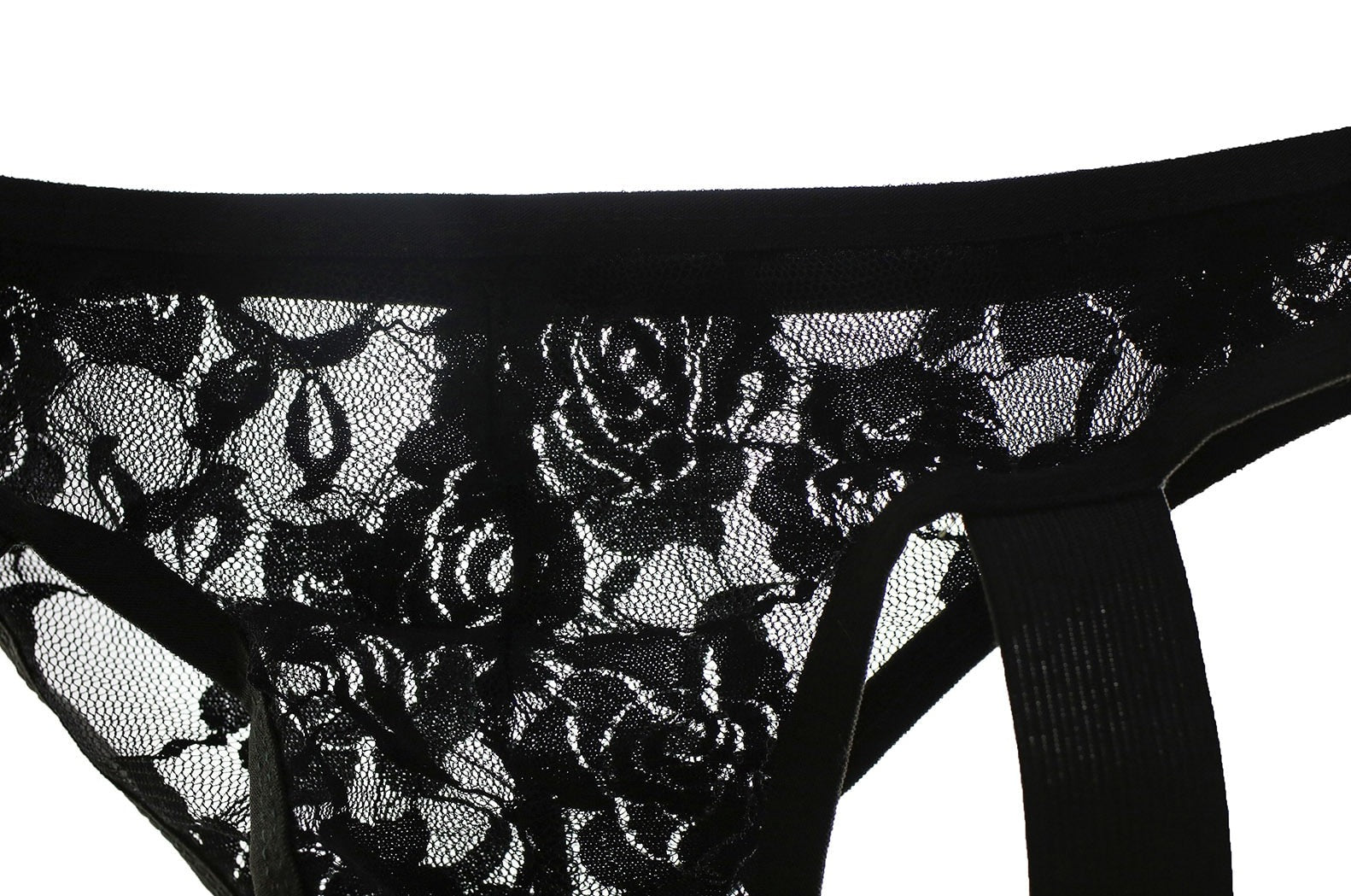 details of white Lace Briefs with Leg Strap: Mens Lace Panties and Lace Jockstrap - pridevoyageshop.com - gay men’s underwear and swimwear