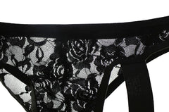 details of white Lace Briefs with Leg Strap: Mens Lace Panties and Lace Jockstrap - pridevoyageshop.com - gay men’s underwear and swimwear