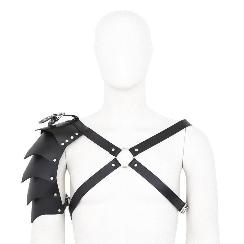 Gothic Winged Gladiator Harness | Gay Harness- pridevoyageshop.com - gay men’s harness, lingerie and fetish wear