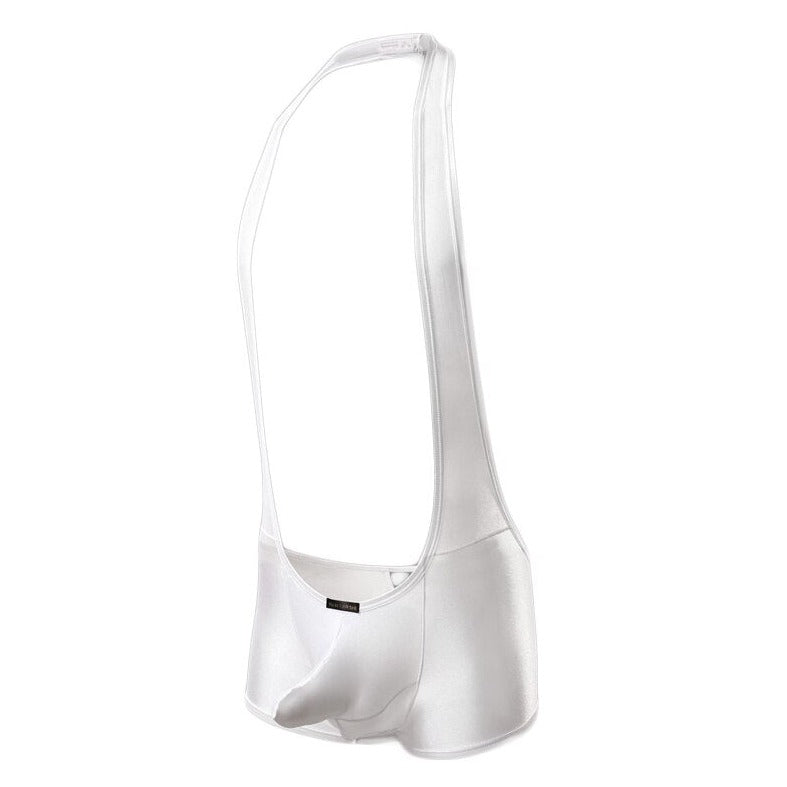 white Gay Singlet | Men's Kinky Backless Bulge Pouch Singlets - Men's Singlets, Bodysuits, Rompers & Jumpsuits - pridevoyageshop.com