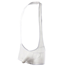 white Gay Singlet and Bodysuit | Men's Cheeky Mesh Blackless Singlets - Men's Singlets, Bodysuits, Rompers & Jumpsuits - pridevoyageshop.com