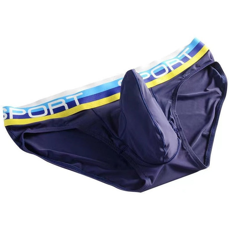 deep blue Ice Silk Elephant Briefs | Gay Men Underwear- pridevoyageshop.com - gay men’s underwear and swimwear