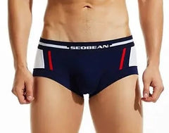 a sexy gay man in navy blue SEOBEAN Men's Basic Boxer Briefs - pridevoyageshop.com - gay men’s underwear and swimwear